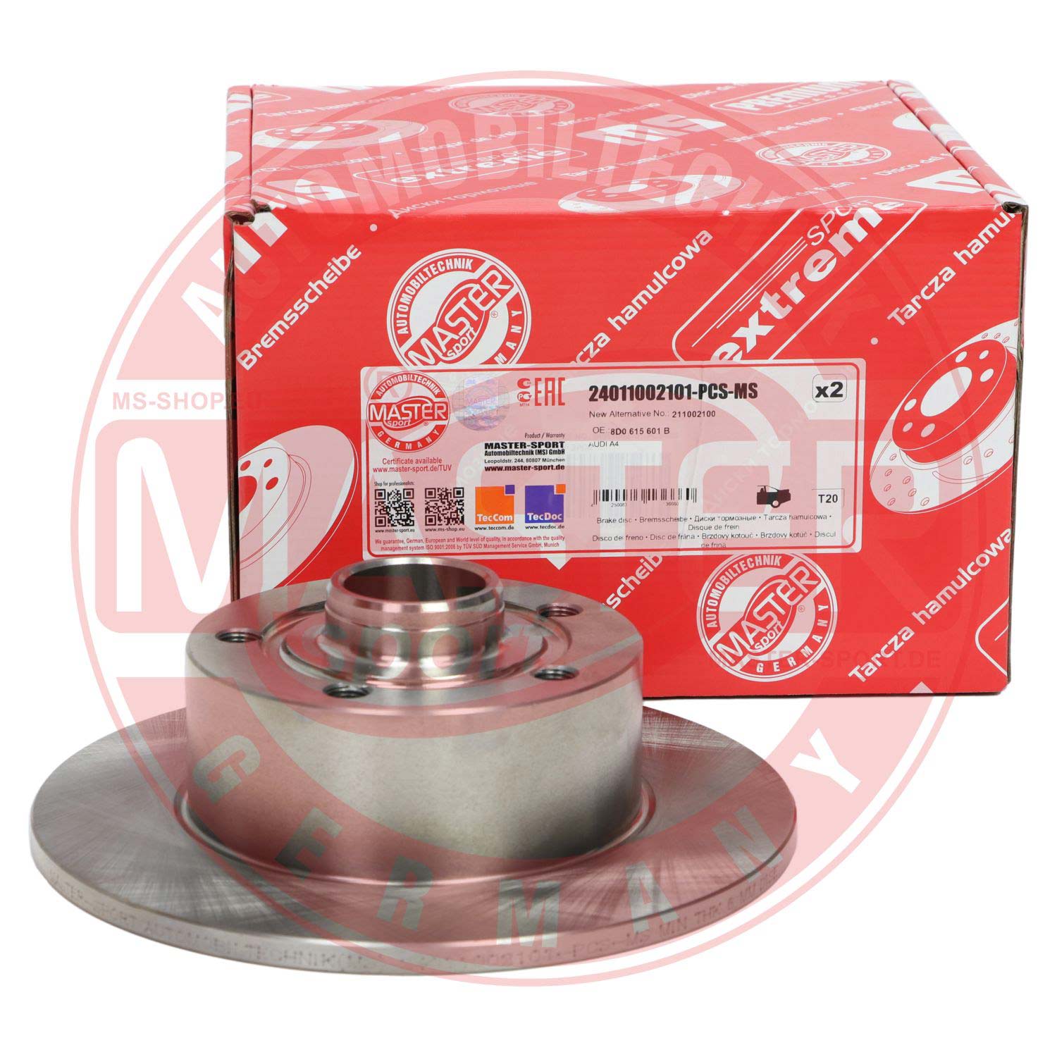 Disc frana MASTERSPORT GERMANY 24011002101-PCS-MS